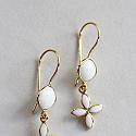White Agate Drop Earrings - The Jessi Earrings
