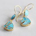 Mojave Turquoise Trillion Earrings - The Mojave Earrings