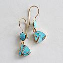Mojave Turquoise Trillion Earrings - The Mojave Earrings