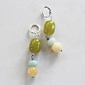 Lime Jade, Amazonite, Agate - The Terra Earrings