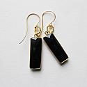 Black Agate Bar Earrings - The Sophie Earrings