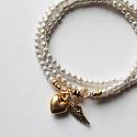 Triple Wrap Vintage Glass Pearl Bracelet/Necklace - The Winter Swan Bracelet