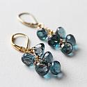 London Blue Topaz Briolette Earrings - The London Earrings