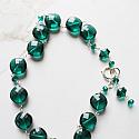 Vintage Glass Statement Necklace - The Winter Forest Necklace