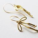 Gold Plated Sweet Bow Earrings/Necklace - The Holiday Bow Earrings and Necklace