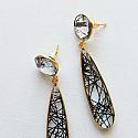 Rutilated Quartz Post Style Earrings - The Irene Earrings