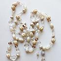 Mixed Glass and Fresh Water Pearl Drop Handtied Necklace - The Stella Necklace