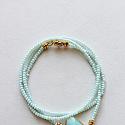 Sea Blue Chalcedony Wrap Bracelet - The Kari Bracelet