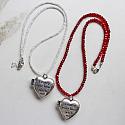 Moonstone or Red Jade Sterling Silver Necklace - The Carry your Heart Necklace