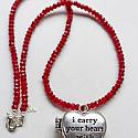Moonstone or Red Jade Sterling Silver Necklace - The Carry your Heart Necklace