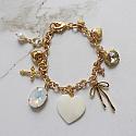 Plated Gold Charm Bracelet - The Mandy Bracelet