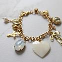 Plated Gold Charm Bracelet - The Mandy Bracelet