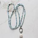 Vintage Glass Pearls OR Aquamarine Convertible Necklace - The Vanessa Necklace