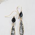 Rutiliated Quartz Tear Drop Earrings - The Danica Earrings