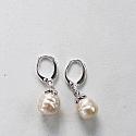 Vintage Glass Pearls and CZ Cap Earrings - The Sheila Earrings