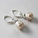 Vintage Glass Pearls and CZ Cap Earrings - The Sheila Earrings