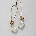 Mystic Moonstone and Floral Earrings - The Hellibore Earrings