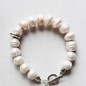 Edison Fresh Water Pearls with CZ charm - The Brynna Bracelet