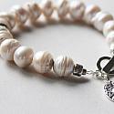 Edison Fresh Water Pearls with CZ charm - The Brynna Bracelet