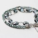 Faceted Blue Quartz and Grandidierite Beaded Bracelet - The Kitson Bracelet