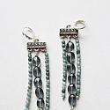 Faceted Blue Quartz and Grandidierite Beaded Chandelier Earrings  - The Kitson Earrings