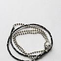 Black Tourmaline and Ball Chain Wrap Bracelet/Necklace - The Chelsey Bracelet