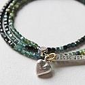 Blue/Green Tourmaline Wrap  Bracelet - The Choose Joy Bracelet