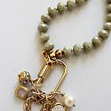 Alashan Agate Beaded Charm Necklace - The Olivia Necklace