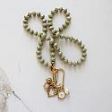 Alashan Agate Beaded Charm Necklace - The Olivia Necklace