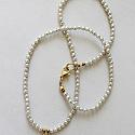 Vintage Japanese Glass Pearls with CZ Cross Necklace - The Blessed Necklace