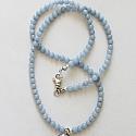 OOAK Blue Opal Pendant & Lace Agate Beaded Necklace - The Skye Necklace