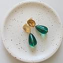 Jewel Tone Lucite Drops with Post Style Earrings - The Audrey Earrings