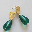 Jewel Tone Lucite Drops with Post Style Earrings - The Audrey Earrings