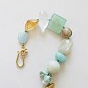 Citrine, Aqua Chalcedony, Amazonite, Clear Quartz Bracelet - The Southport Bracelet