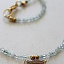 Aquamarine and Clear Quartz Pendant Necklace - The Brielle Necklace
