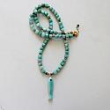 Fresh Water Pearl + Moonstone OR Amazonite Cube Necklace - The Fishy Fishy Necklace