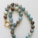 Statement Necklace - Choose your Stone - Labradorite, Carnelian, Blue Opal, Mookaite, Green Jade, or Rhodonite