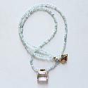 Aquamarine and Clear Quartz Pendant Necklace - The Brielle Necklace