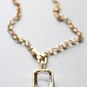Gold Plate Locket Necklace - The Lila Necklace