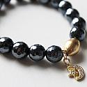 Mystic Titanium Black Onyx Stretch Bracelet - The Moon and Stars Bracelet