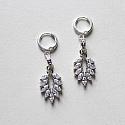 CZ Leaf Earrings - The Cara Earrings