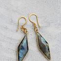 Labradorite Diamond Shaped Earrings - The Talia Earrings