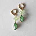 Vintage Cabachon and Czech Glass Earrings - The Dublin Earrings