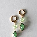 Vintage Cabachon and Czech Glass Earrings - The Dublin Earrings