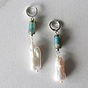 Fresh Water Pearl and Czech Glass Earrings - The Carrie Earrings