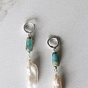 Fresh Water Pearl and Czech Glass Earrings - The Carrie Earrings