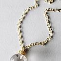 Crystal Quartz Ball Pendant on Gold Chain - The Aria Necklace