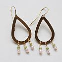 Teardrop Brass Fringe Earrings - The Iris Earrings