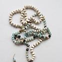 Hand Tied Amazonite and Magnesite Pendant Necklace - The Panama Necklace