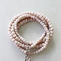 Pale Pink Java Bead Wrap Bracelet/Necklace - The Joannie Bracelet
